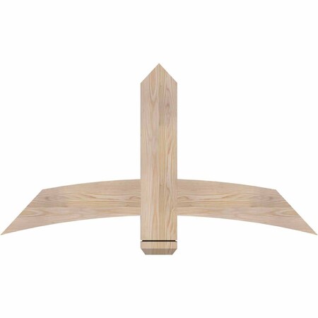 Ekena Millwork Bellingham Smooth Timber Gable Bracket, Douglas Fir, 48"W x 26"H x 1 1/2"D x 5 1/2"F, 13/12 Pitch GBW048X26X0206BEL00SDF